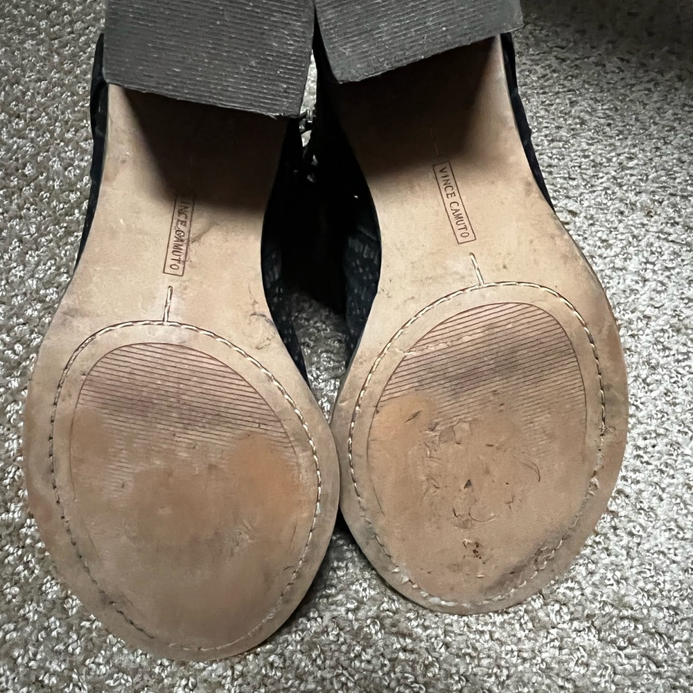 Vince Camuto Perforated Open Toe Booties - image 6